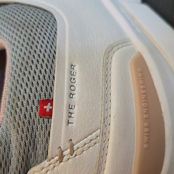 On Running Cloud The Roger Cloudtec Running Shoes White Leather Sneakers Size 10 - Picture 10 of 14